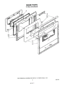 04 - Door parts for Kitchenaid Range KEDS100SCB0 from AppliancePartsPros.com