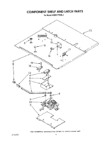 04 - Component Shelf And Latch parts for Kitchenaid Oven KEBS177WWH3 from AppliancePartsPros.com