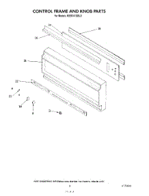 03 - Control Frame And Knob parts for Kitchenaid Oven KEBS141SBL0 from AppliancePartsPros.com