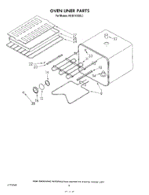 05 - Oven Liner parts for Kitchenaid Oven KEBS141SBL0 from AppliancePartsPros.com