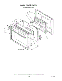 08 - Oven Door , Lit / Optional parts for Kitchenaid Oven KEBS141SBL0 from AppliancePartsPros.com