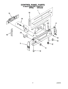 02 - Control Panel parts for Kitchenaid Range KERS507YAL1 from AppliancePartsPros.com