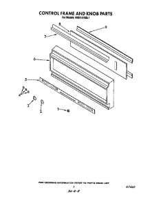 Control Frame And Knob parts for Kitchenaid Range KEBI141SBL1 from AppliancePartsPros.com