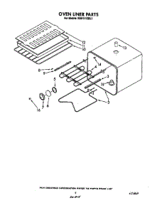 Oven Liner parts for Kitchenaid Range KEBI141SBL1 from AppliancePartsPros.com