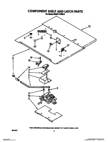 04 - Component Shelf And Latch parts for Kitchenaid Oven KEBS177WWH0 from AppliancePartsPros.com