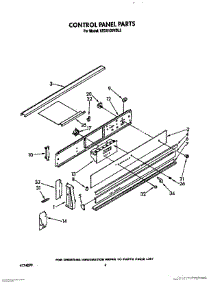 04 - Control Panel parts for Kitchenaid Range KEDS100VWH2 from AppliancePartsPros.com