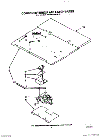 06 - Component Shelf And Latch parts for Kitchenaid Oven KEMI371XBL0 from AppliancePartsPros.com