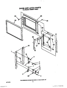 11 - Door And Latch parts for Kitchenaid Oven KEMI371XBL0 from AppliancePartsPros.com
