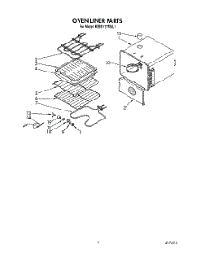 06 - Oven Liner parts for Kitchenaid Oven KEBS177WWH1 from AppliancePartsPros.com