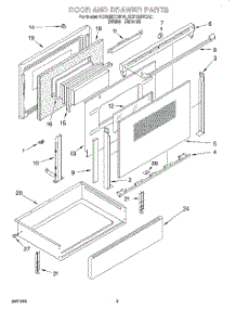 03 - Door & Drawer parts for Kitchenaid Range KERS507EAL1 from AppliancePartsPros.com
