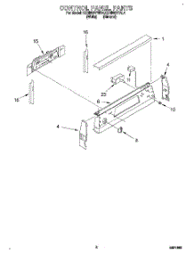 02 - Control Panel parts for Kitchenaid Range KERI500YWH4 from AppliancePartsPros.com