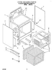 04 - Oven Chassis parts for Kitchenaid Range KERI500YWH4 from AppliancePartsPros.com