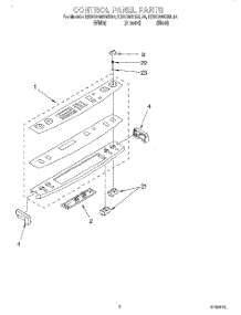 02 - Control Panel parts for Kitchenaid Range KESC300BWH10 from AppliancePartsPros.com