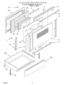 03 - Door And Drawer parts for Kitchenaid Range KERI500EWH1 from AppliancePartsPros.com