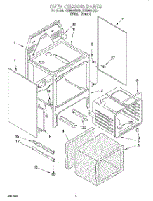 04 - Oven Chassis parts for Kitchenaid Range KERI500EWH1 from AppliancePartsPros.com