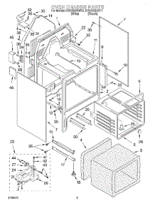 04 - Oven Chassis parts for Kitchenaid Range KERC506HWH1 from AppliancePartsPros.com