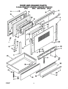 02 - Door And Drawer parts for Kitchenaid Range KERC607HBT1 from AppliancePartsPros.com