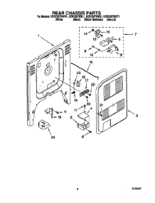 05 - Rear Chassis parts for Kitchenaid Range KERC607HBT1 from AppliancePartsPros.com