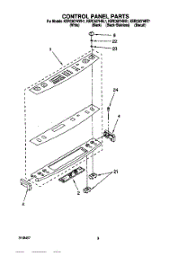 06 - Control Panel parts for Kitchenaid Range KERC607HBT1 from AppliancePartsPros.com