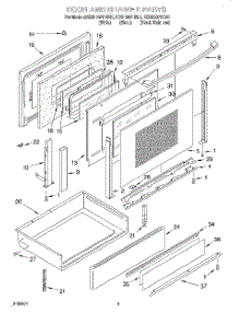 03 - Door And Drawer parts for Kitchenaid Range KESH307HBL1 from AppliancePartsPros.com