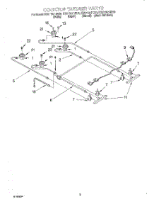 02 - Cooktop Burner parts for Kitchenaid Range KGST307HBL0 from AppliancePartsPros.com