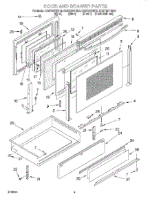 04 - Door And Drawer parts for Kitchenaid Range KGST307HBS0 from AppliancePartsPros.com