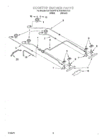 02 - Cooktop Burner parts for Kitchenaid Range KGRT500FWH2 from AppliancePartsPros.com