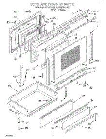 03 - Door And Drawer parts for Kitchenaid Range KERC506HWH0 from AppliancePartsPros.com