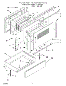 03 - Door And Drawer parts for Kitchenaid Range KERI500HAL0 from AppliancePartsPros.com