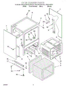 04 - Oven Chassis parts for Kitchenaid Range KESC307HBS0 from AppliancePartsPros.com