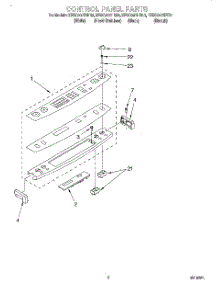 02 - Control Panel parts for Kitchenaid Range KESC307HBL0 from AppliancePartsPros.com