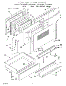 02 - Door And Drawer parts for Kitchenaid Range KERC607HBT0 from AppliancePartsPros.com