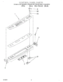 06 - Control Panel parts for Kitchenaid Range KERC607HBT0 from AppliancePartsPros.com