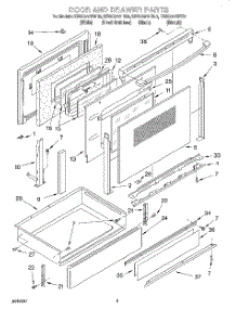 03 - Door And Drawer parts for Kitchenaid Range KESC307HBT0 from AppliancePartsPros.com