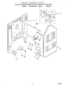 06 - Rear Chassis parts for Kitchenaid Range KESC307HBT0 from AppliancePartsPros.com