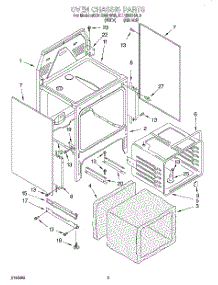 04 - Oven Chassis parts for Kitchenaid Range KERI500HWH0 from AppliancePartsPros.com