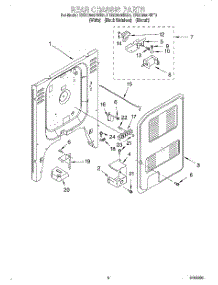 05 - Rear Chassis parts for Kitchenaid Range KERC600HBS0 from AppliancePartsPros.com
