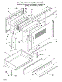 02 - Door And Drawer parts for Kitchenaid Range KERC600HBT0 from AppliancePartsPros.com