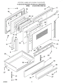 02 - Door And Drawer parts for Kitchenaid Range KERC600GBS1 from AppliancePartsPros.com