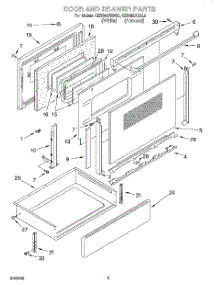 03 - Door And Drawer parts for Kitchenaid Range KERS507EAL3 from AppliancePartsPros.com