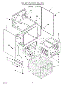 04 - Oven Chassis parts for Kitchenaid Range KERS507EAL3 from AppliancePartsPros.com