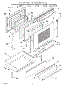 04 - Door And Drawer parts for Kitchenaid Range KGST307GBS0 from AppliancePartsPros.com