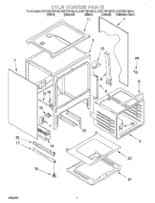 05 - Oven Chassis parts for Kitchenaid Range KGST307GWH0 from AppliancePartsPros.com