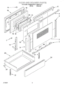 03 - Door And Drawer parts for Kitchenaid Range KERI500EWH3 from AppliancePartsPros.com