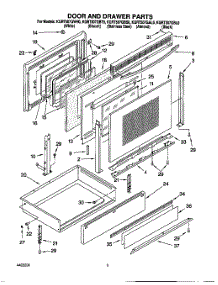 04 - Door & Drawer parts for Kitchenaid Range KGRT507GBS0 from AppliancePartsPros.com