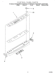 03 - Control Panel parts for Kitchenaid Range KGST307GBT0 from AppliancePartsPros.com