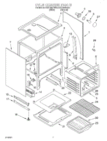 06 - Oven Chassis parts for Kitchenaid Range KGST300FAL2 from AppliancePartsPros.com