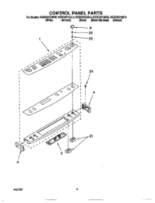 06 - Control Panel, Lit / Optional parts for Kitchenaid Range KERC607GAL0 from AppliancePartsPros.com