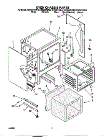 03 - Oven Chassis parts for Kitchenaid Range KERC607GWH0 from AppliancePartsPros.com