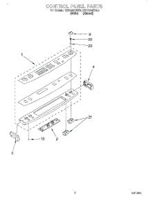 02 - Control Panel parts for Kitchenaid Range KESS300BAL0 from AppliancePartsPros.com